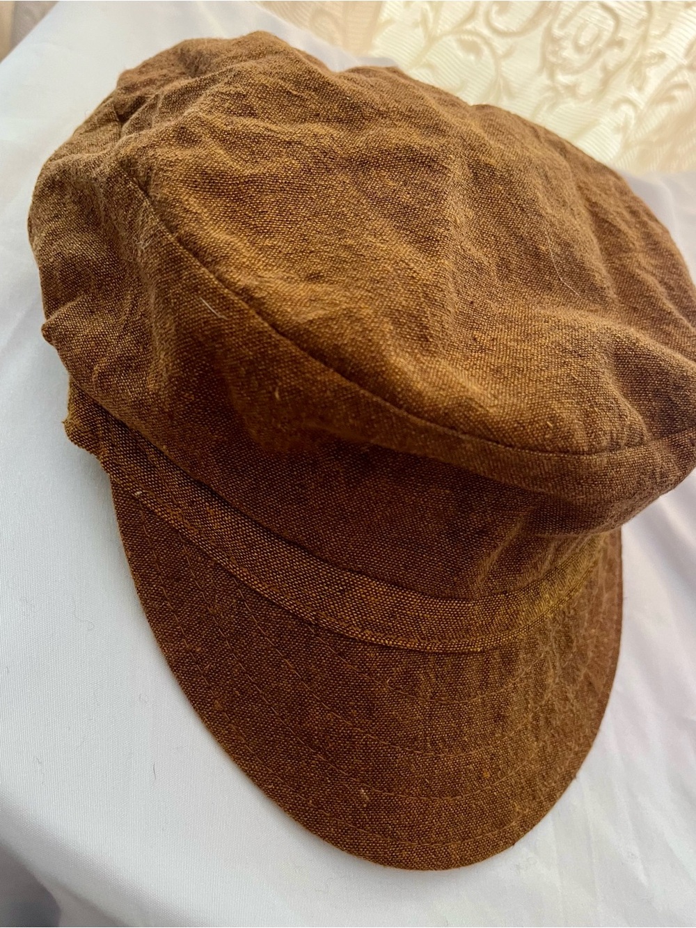 Terracotta Linen Blend Cap